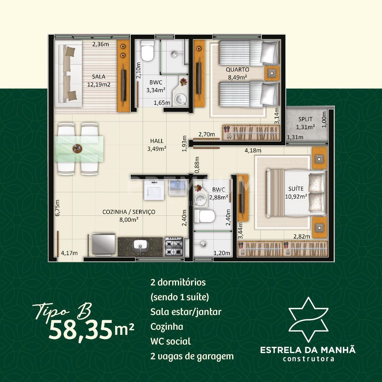 Planta Planta 58m²