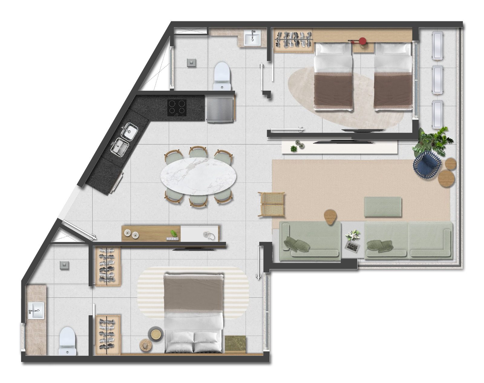 Planta Planta 62m²