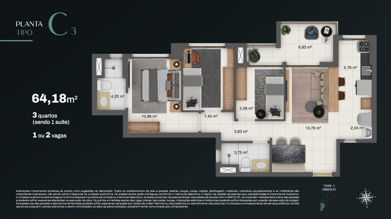 Planta Planta 64m²